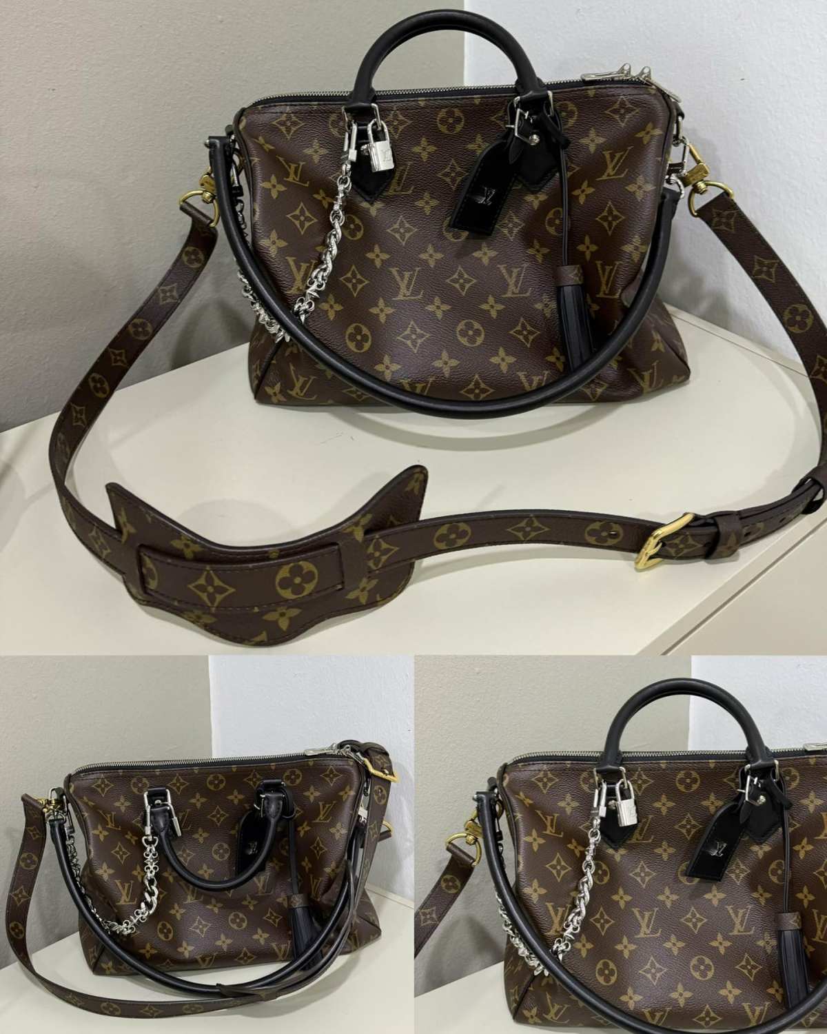 Lv Speedy Soft 30 Dark手袋M12243