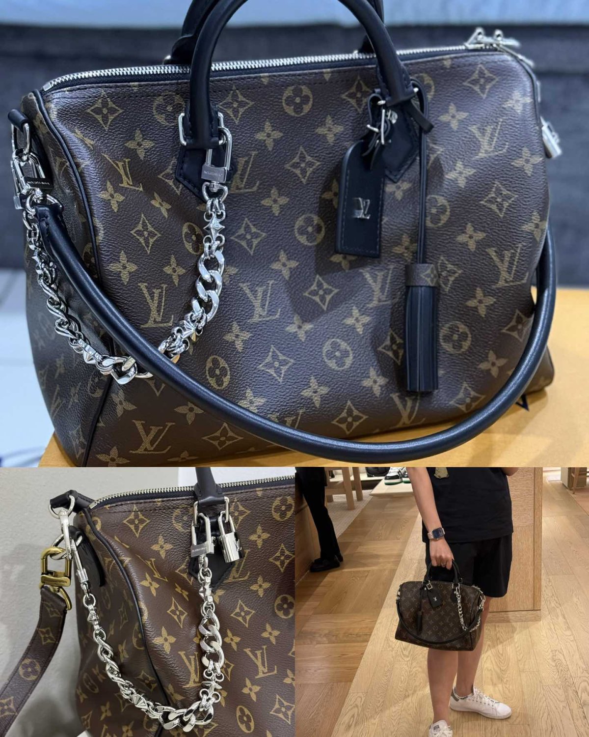 Lv Speedy Soft 30 Dark手袋M12243