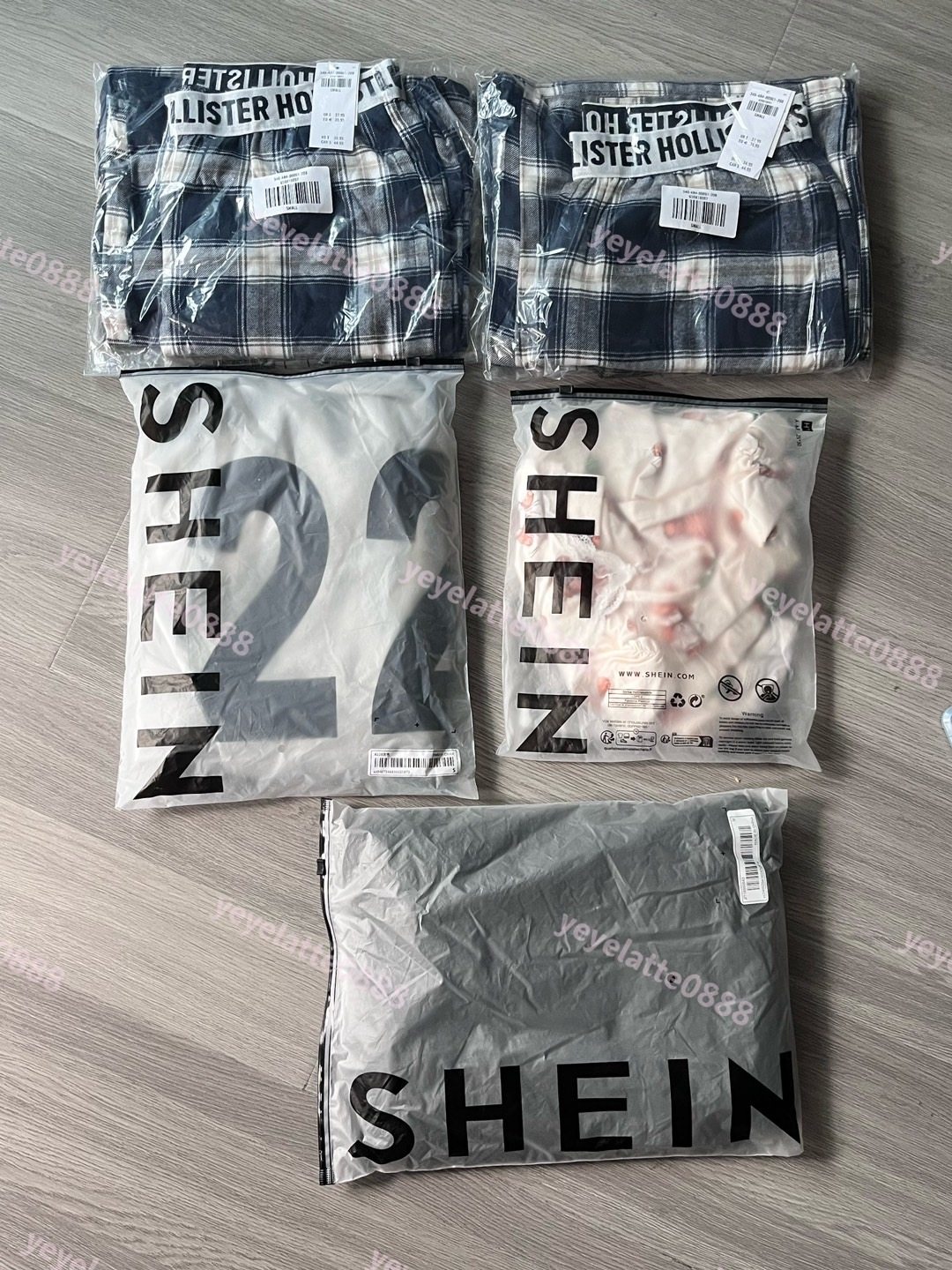 购买商品:shein*3，小海鸥睡裤*2 转运公司:转运国际