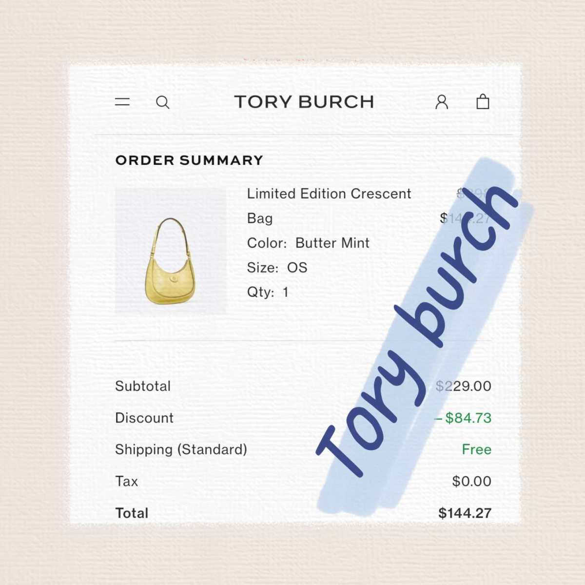 我们群水果冻说tb这款月牙包很便宜，堪比coach，我看了下
