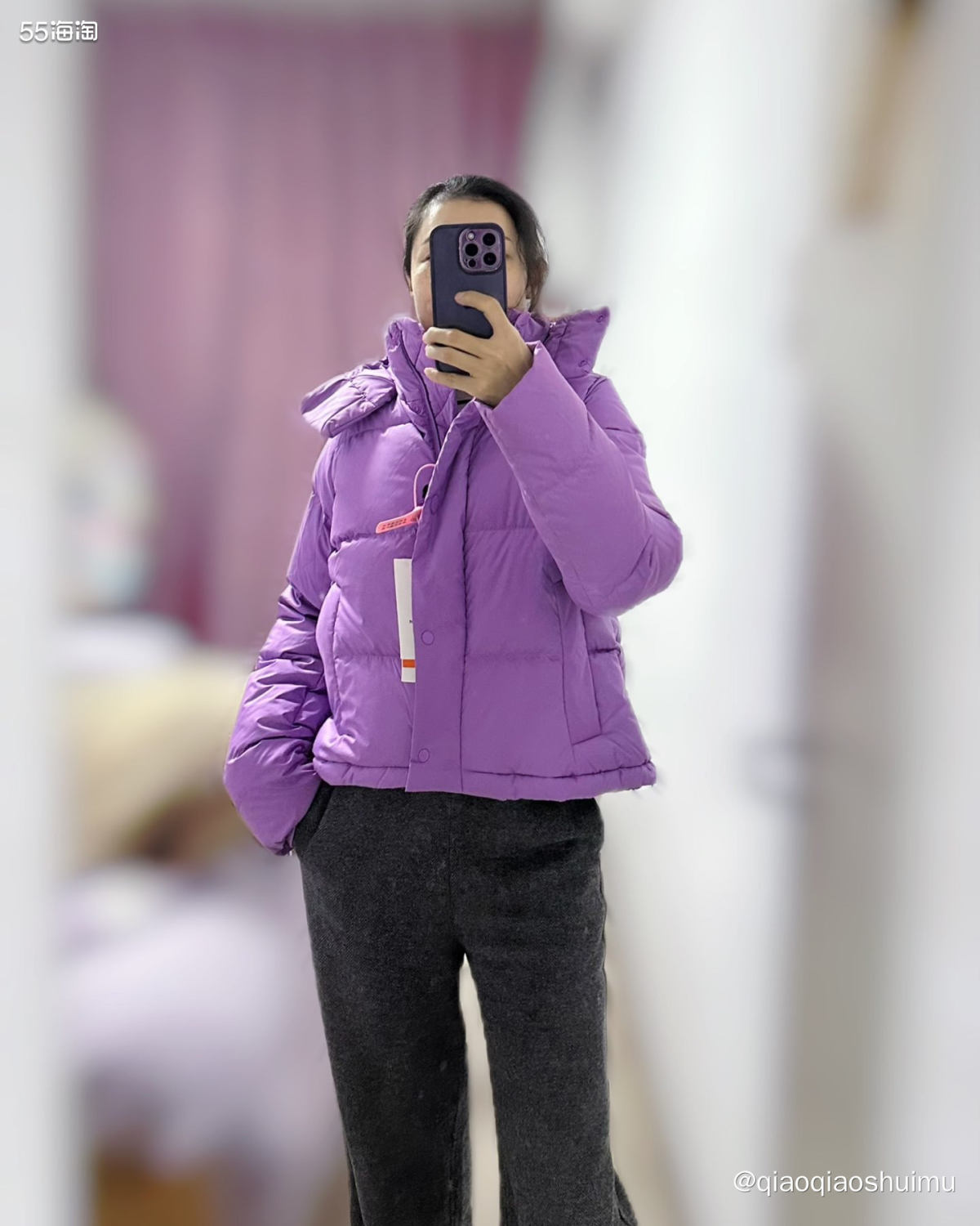 上次买了紫花灯色的Lululemon四格泡芙，但其实一直很喜