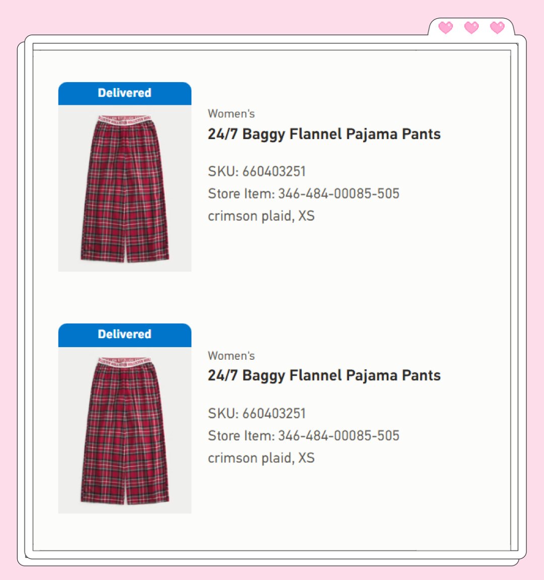 下单网站：hollister美国官网 下单时间：2024.1