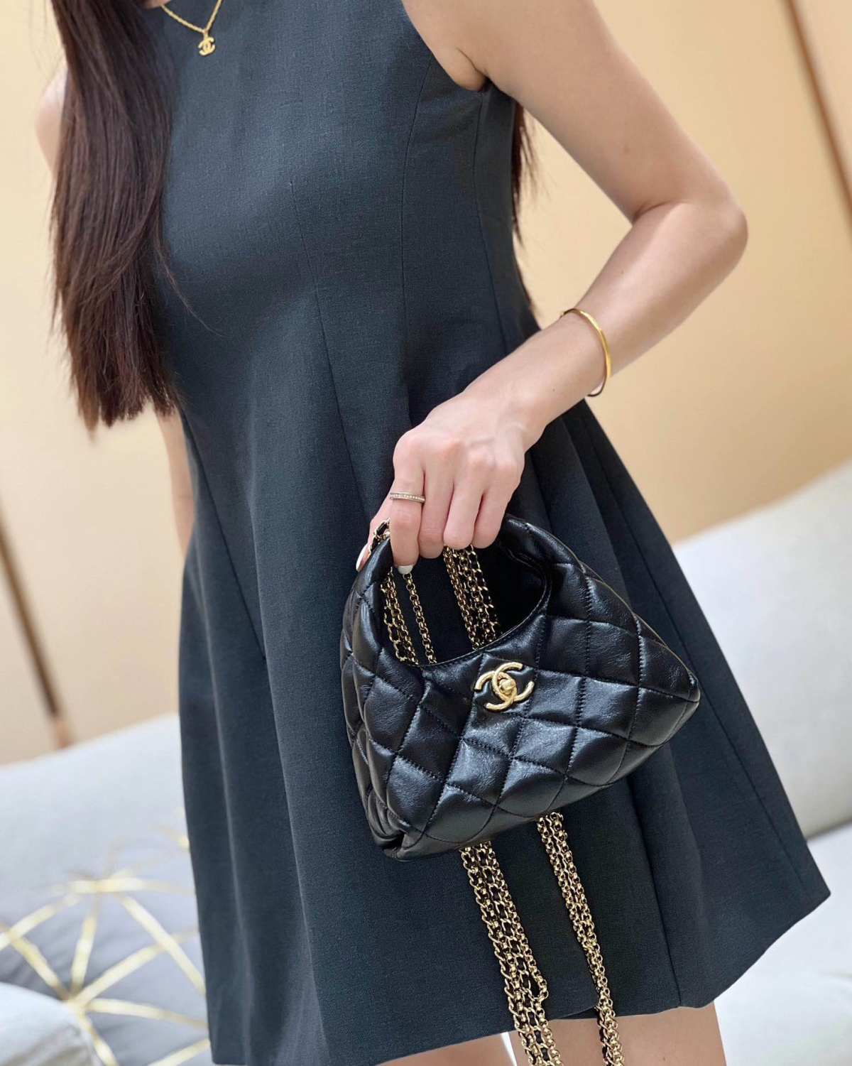 chanel链条hobo高级手工坊系列腋下包n种背法