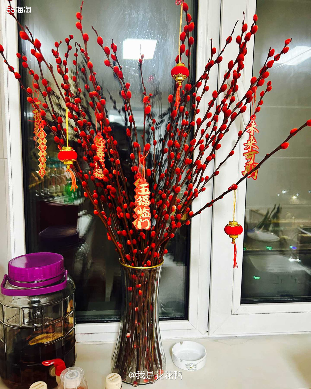 ❤️我每年过年都会买一束银柳，感觉红红的很有节日氛围，一样都