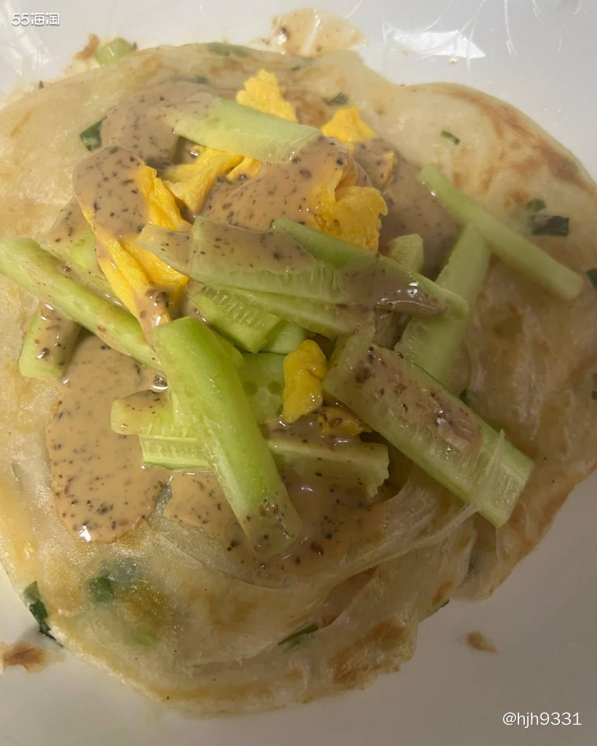 🥣之前一直买的现成的手抓饼，但是总感觉它们的油有可能是有反