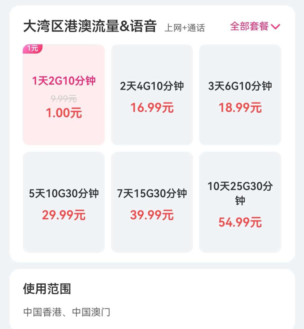 🍑出去玩，流量卡也要提前准备起来呀，我是直接在淘宝飞猪下单