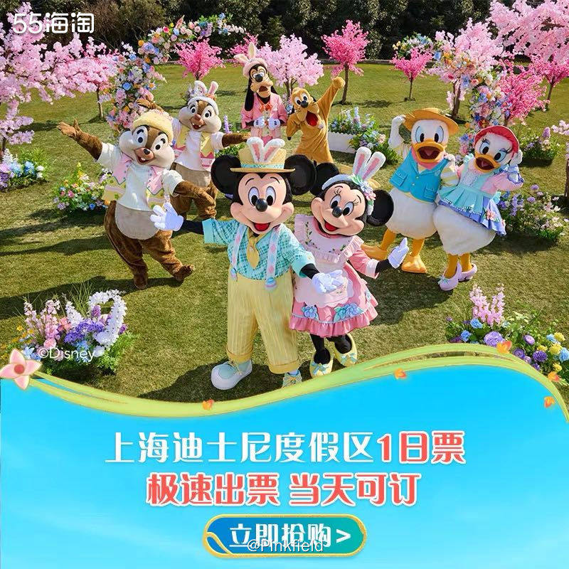 🐷这是之前在淘宝飞猪买的迪士尼门票，为了五一错峰出行，我们