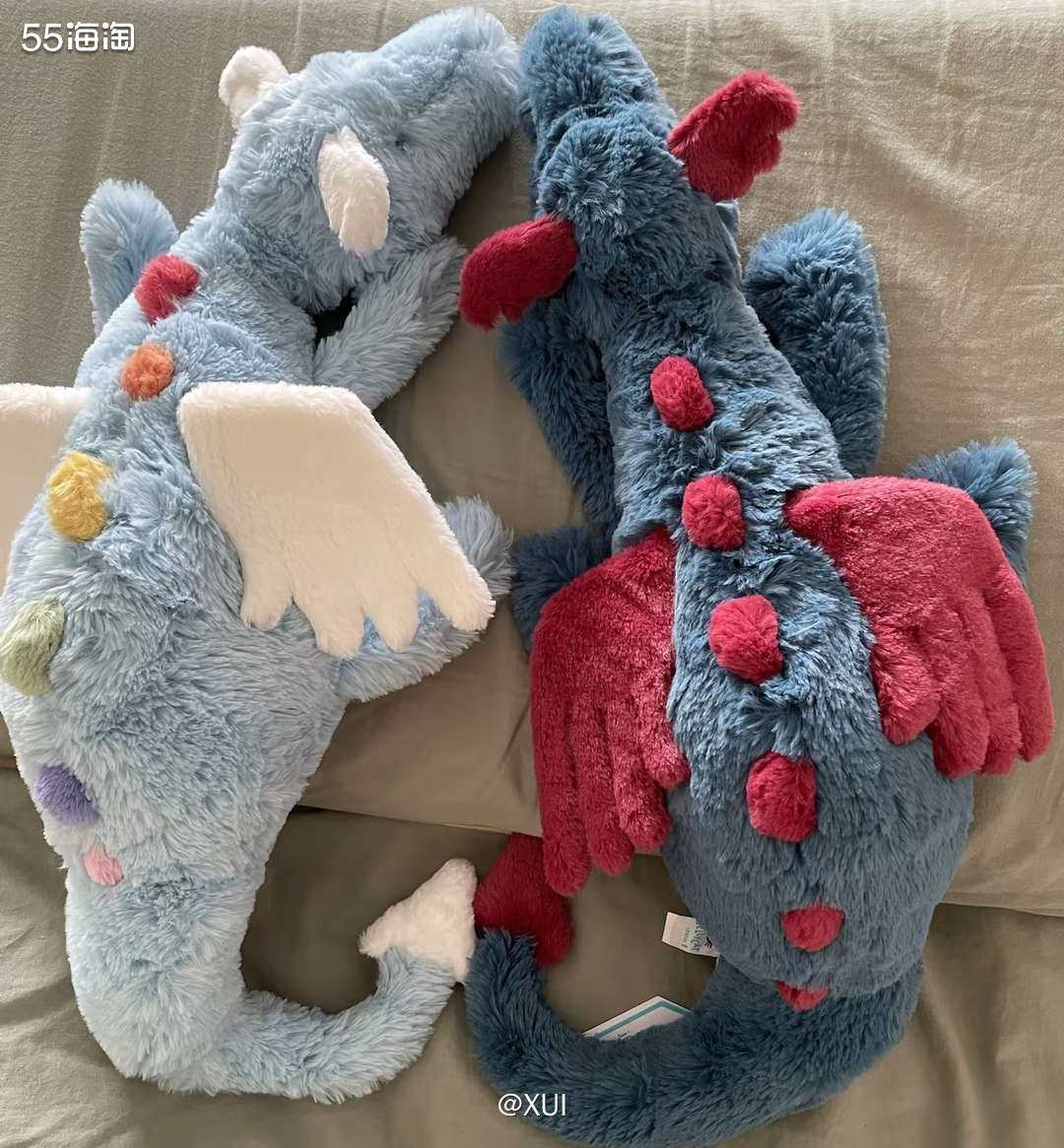 看大家对比jellycat几个颜色的龙，据说这个深蓝色的手感