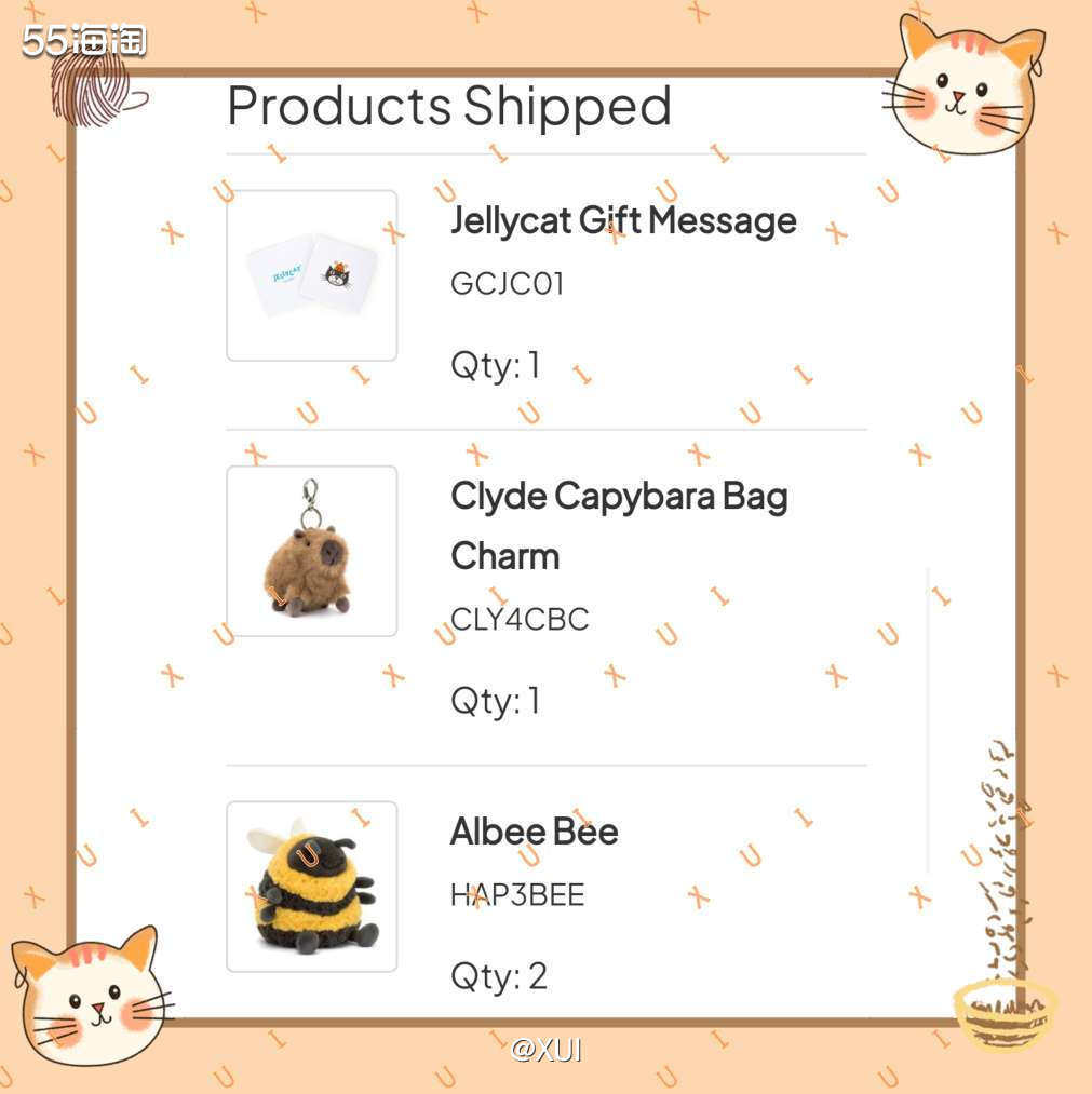 春季jellycat主打一些碎花兔子，后面还出了这个小蜜蜂和