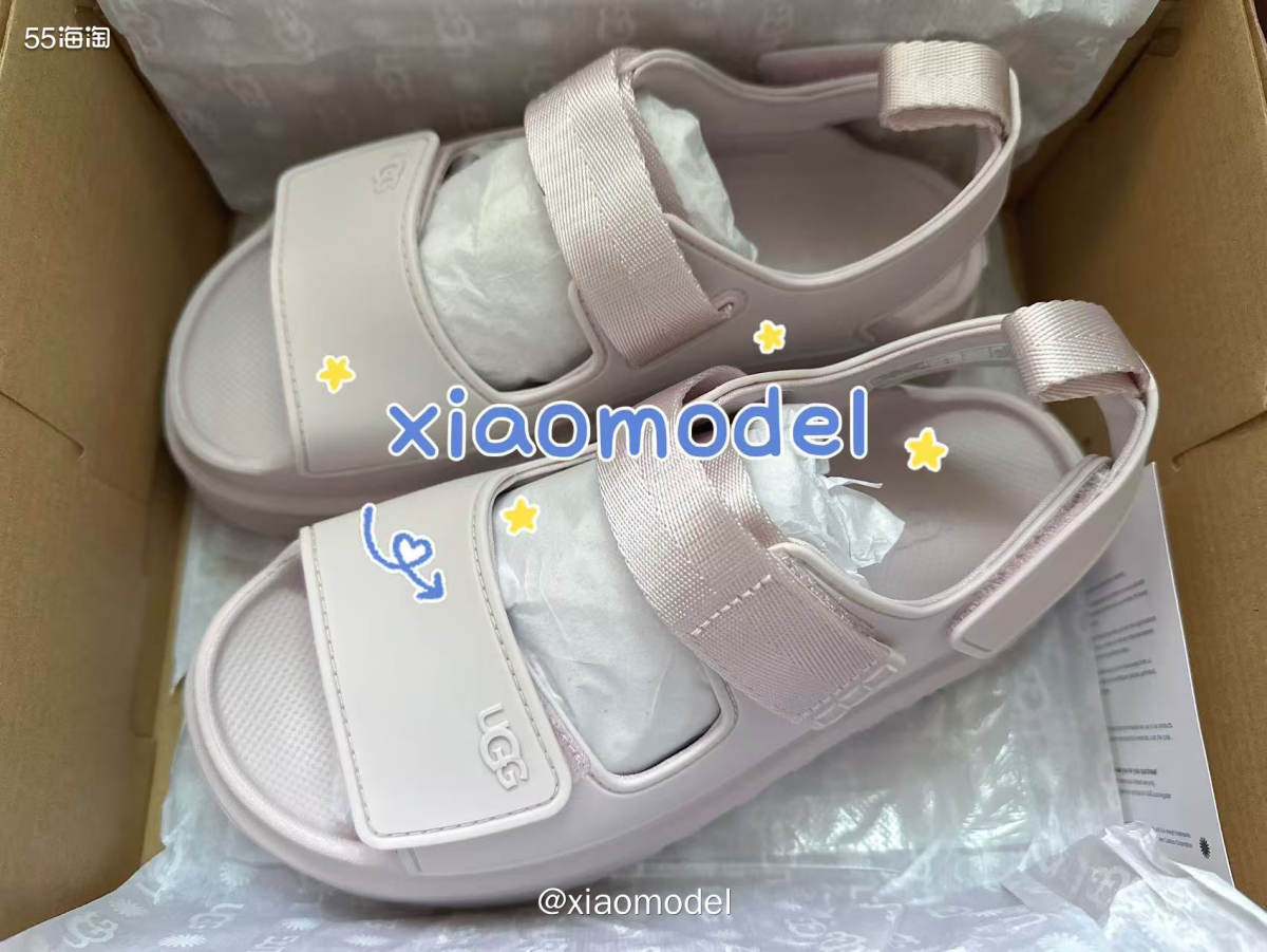 😀又收到一双UGG的磨术贴凉鞋！  🌷运单号：ZY104