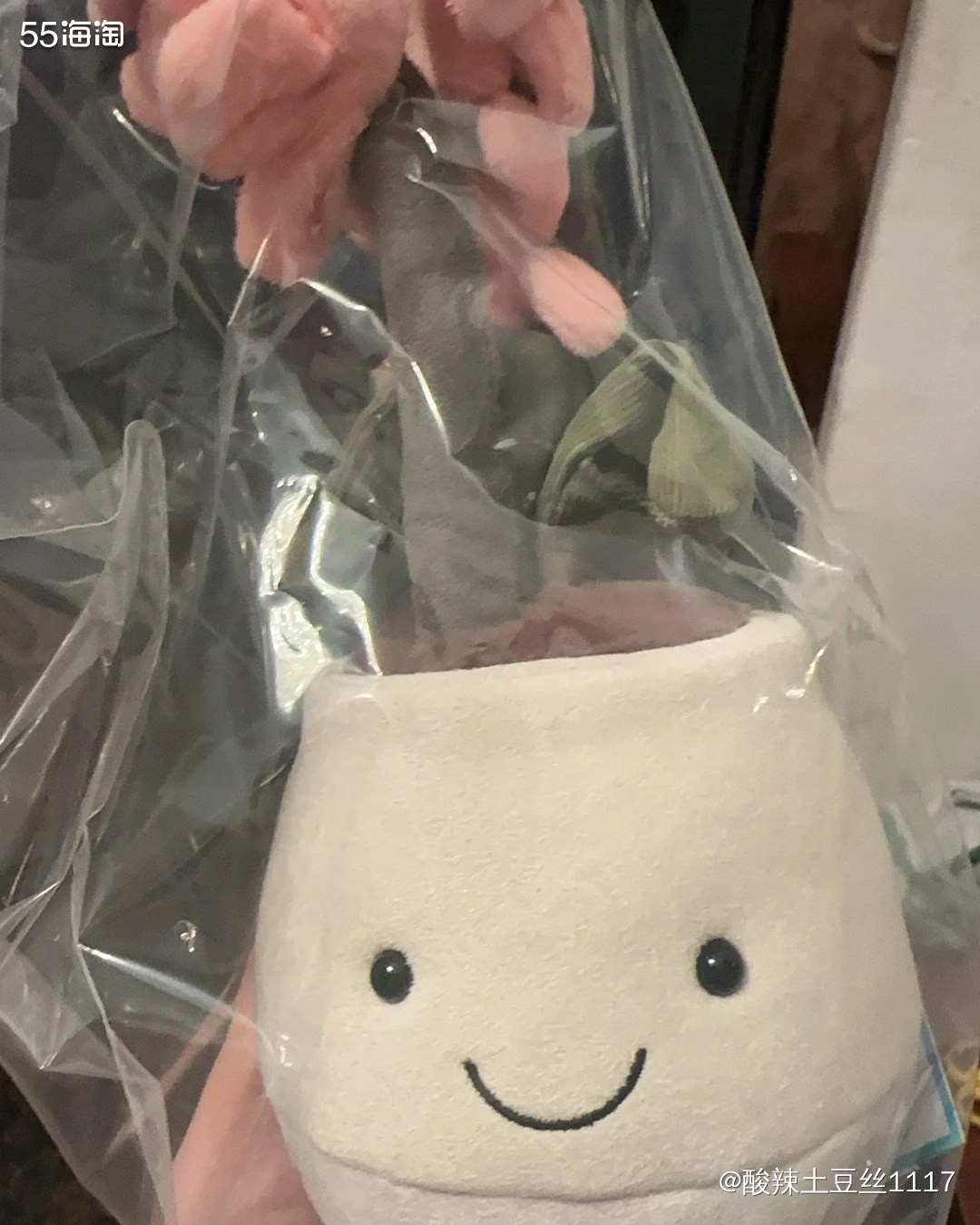心心念念的Jellycat粉色兰花盆栽终于到了！软萌的花朵和