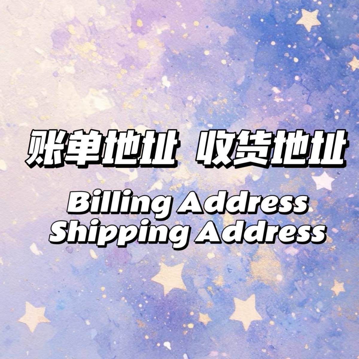 Billing Address（账单地址），指的是用于付款的