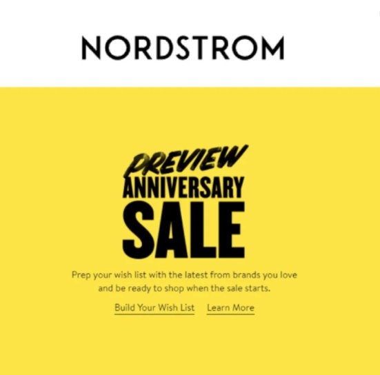 Nordstrom 周年庆2025年大促时间已经发布！活动时