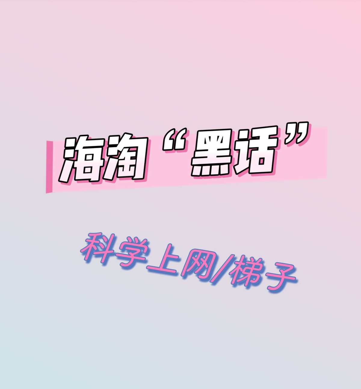 相信很多海淘小白刚开始肯定是听到很多的话就是科学上网,梯子啊