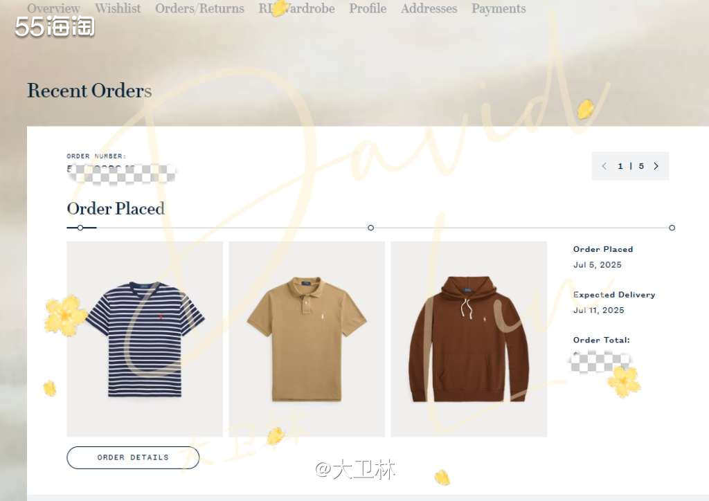 买了好几天的童装，终于开始下单成人服装了。😂  拉夫劳伦成