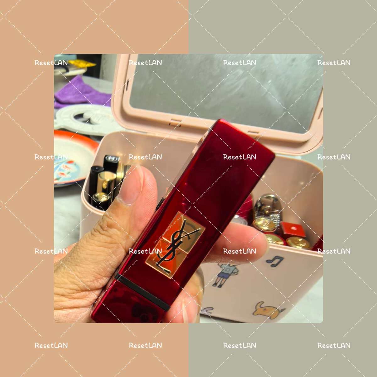 这支打开一看从来没抹过。 也是某年情人节我老公送的。上面还刻