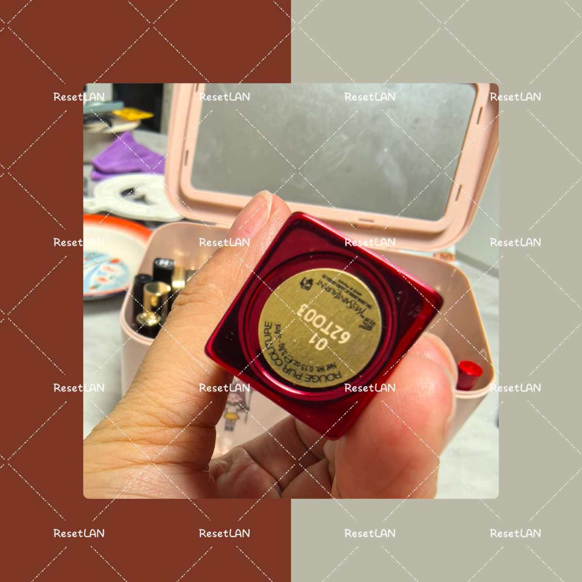 这支打开一看从来没抹过。 也是某年情人节我老公送的。上面还刻