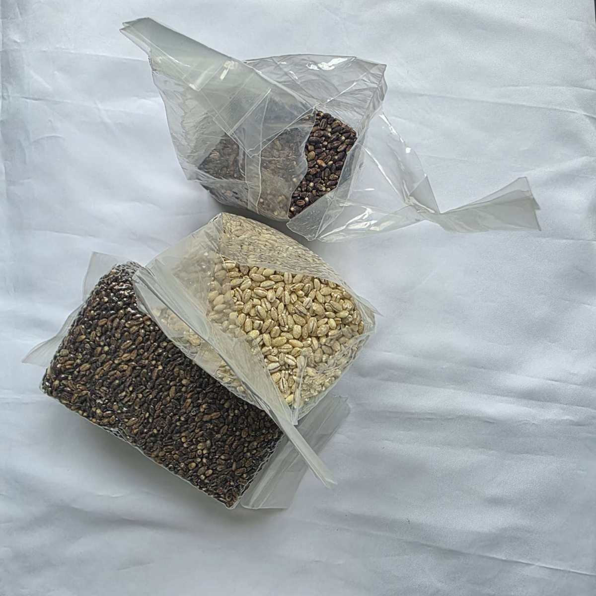 头一回吃青稞，才知道青稞有好几种颜色，这款里面包含黑白两种。