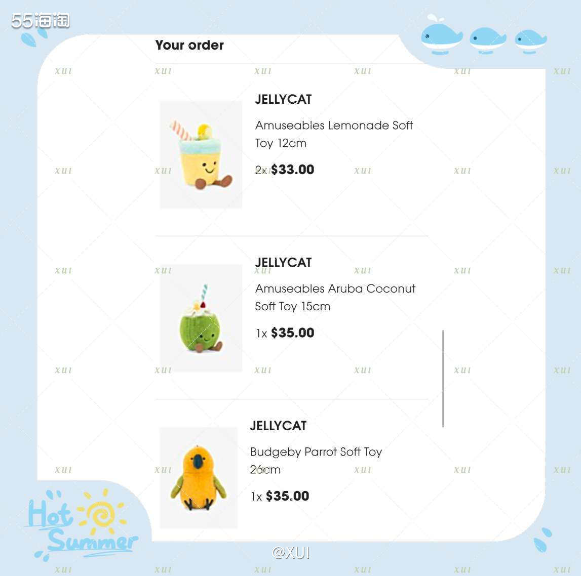 jellycat上新的速度太快了每个月都有对应的新品，这次买