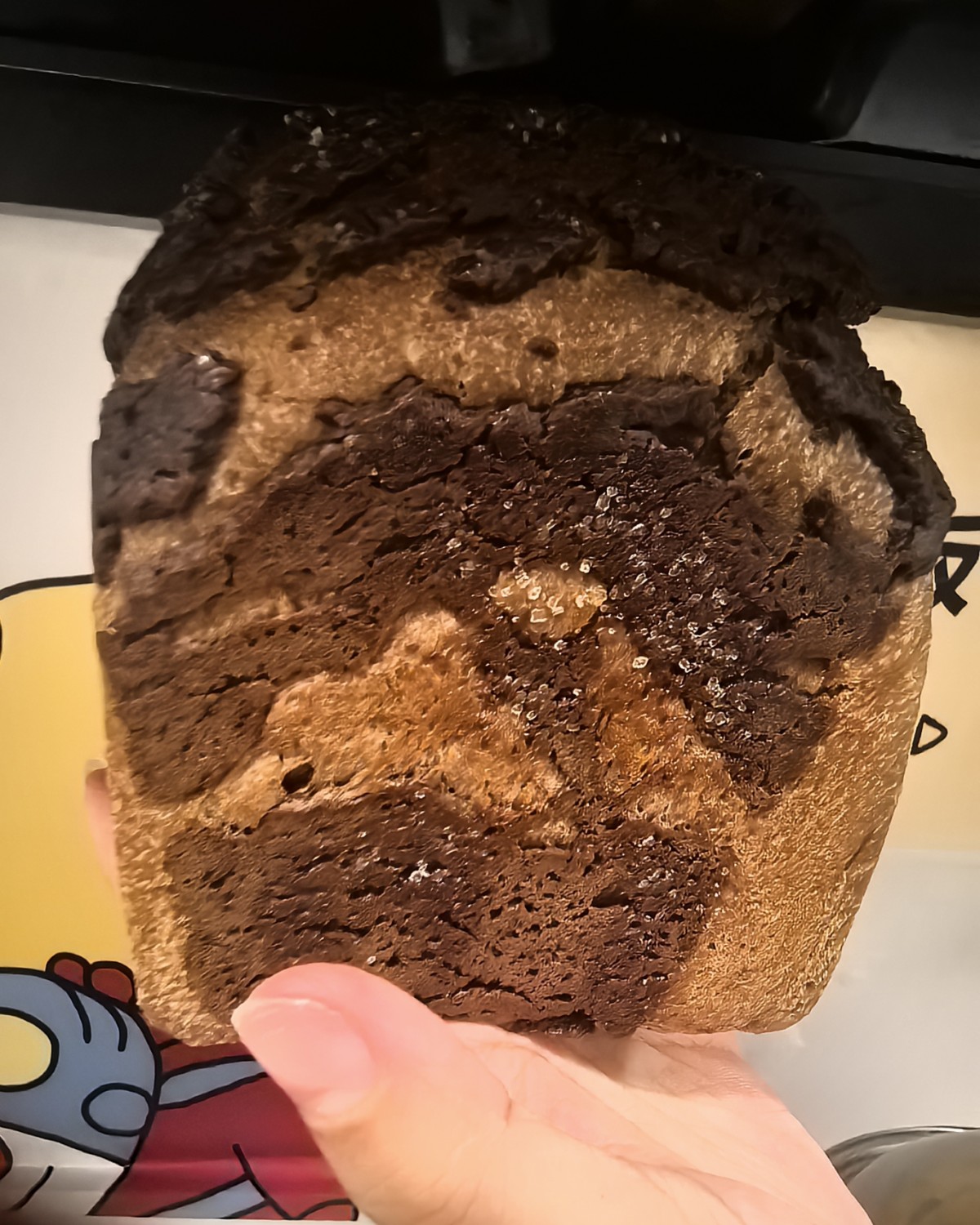 第一次做巧克力爆浆吐司，结果一次成功。 我真的是太佩服我自己