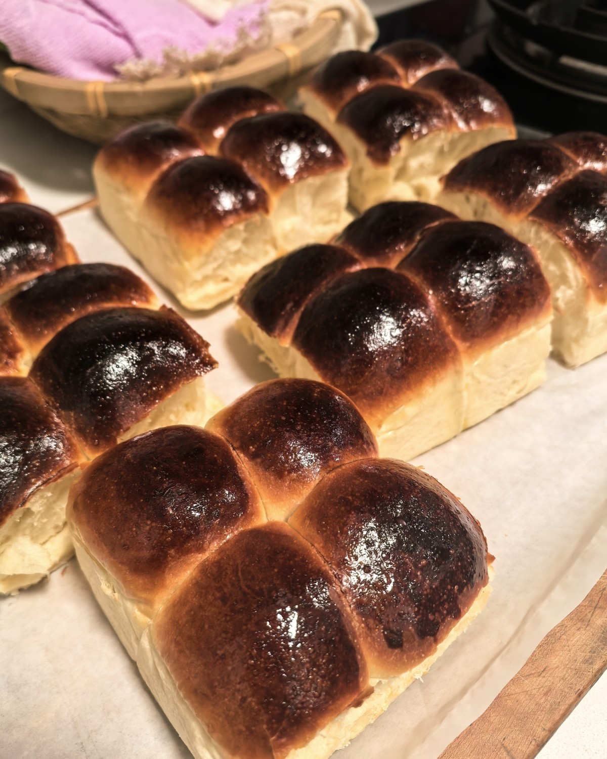 这个是跟着某音一个博主复刻的山姆的黄油小面包。 因为西安没有