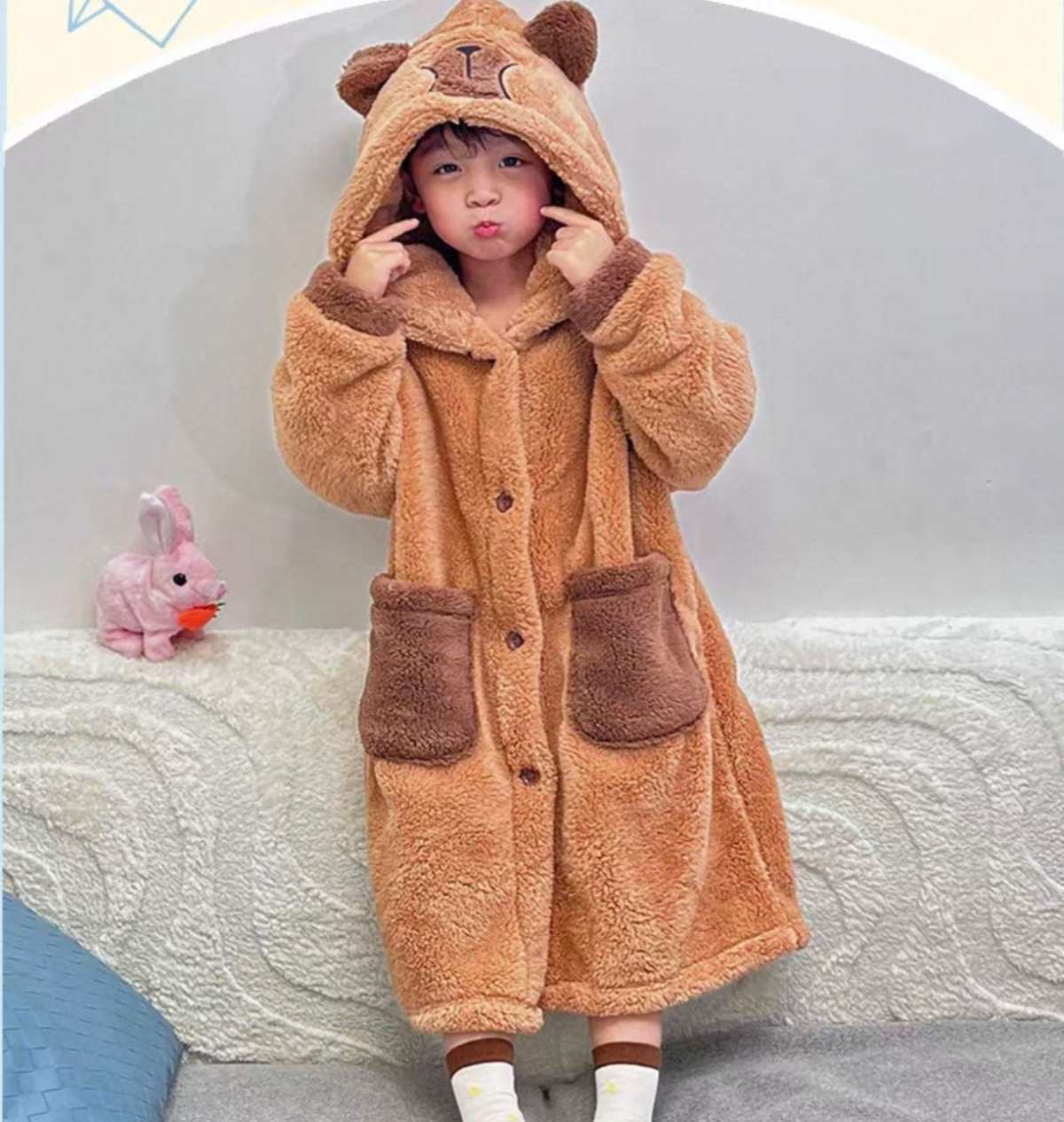 下单网站：淘宝网 下单商品：卡皮巴拉儿童毛茸茸睡群 下单金额