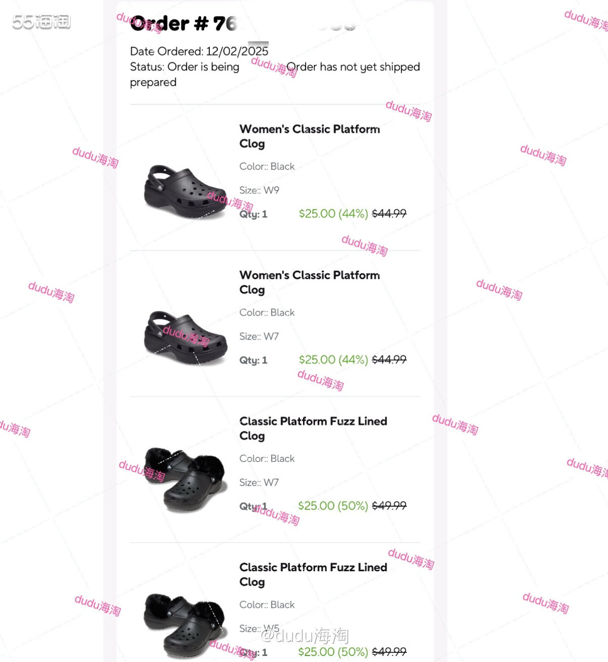 ☃️下单网站：Crocs美国官网 ☃️下单时间：2025.1