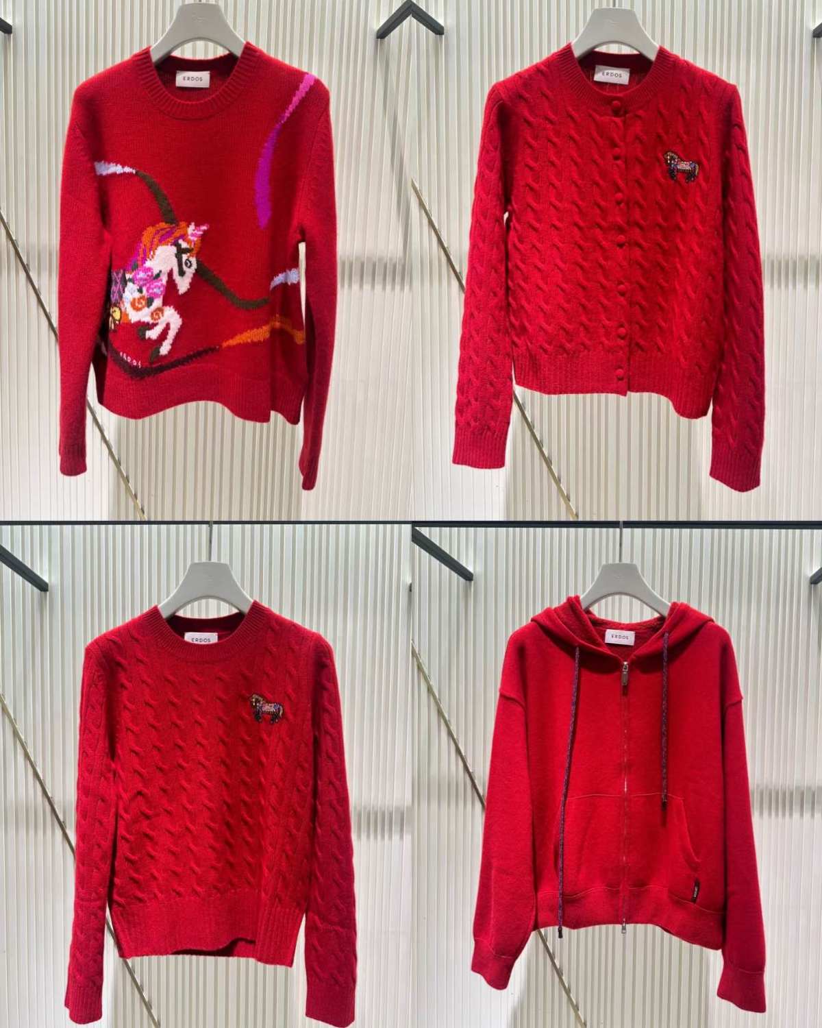 🐎鄂尔多斯上新了马年的新款羊绒了，有很多款，套头的、开衫的