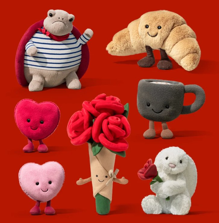 目前Jellycat的2026新品主要集中在已发布的春季、情