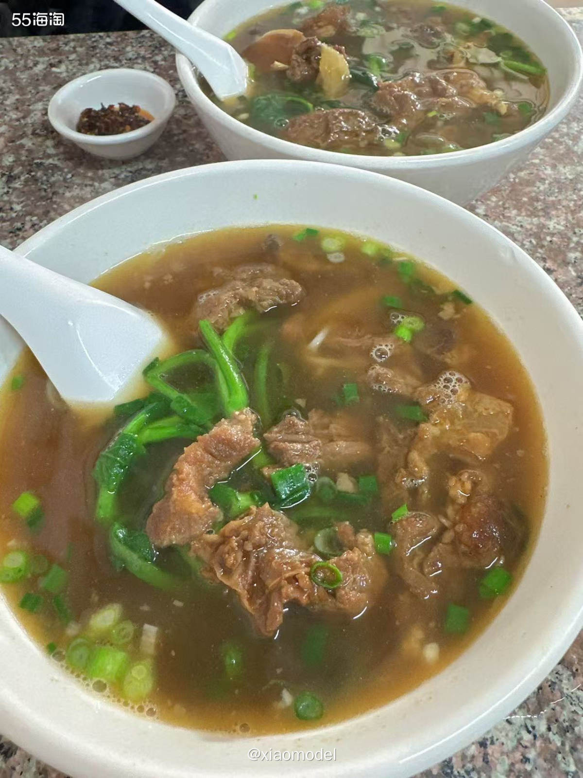 😀潮汕地区的牛腩粿条真好吃啊！  🤣在酒店附近找的看起来