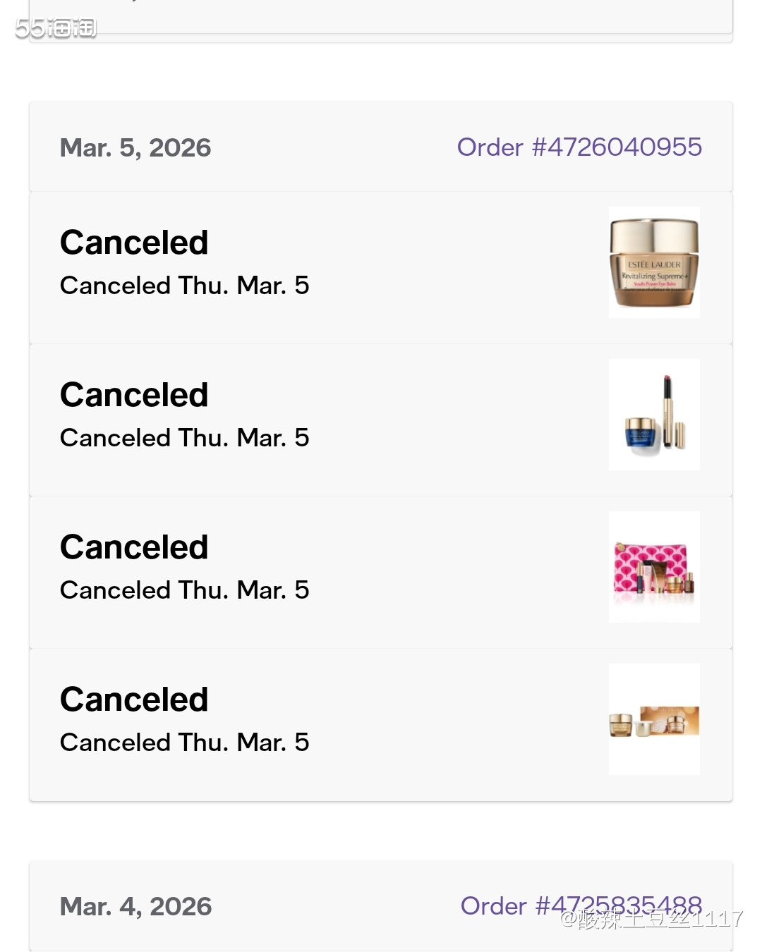 剁手网站：Macy，第一，南下是雅诗兰黛，第二，南下是兰蔻，