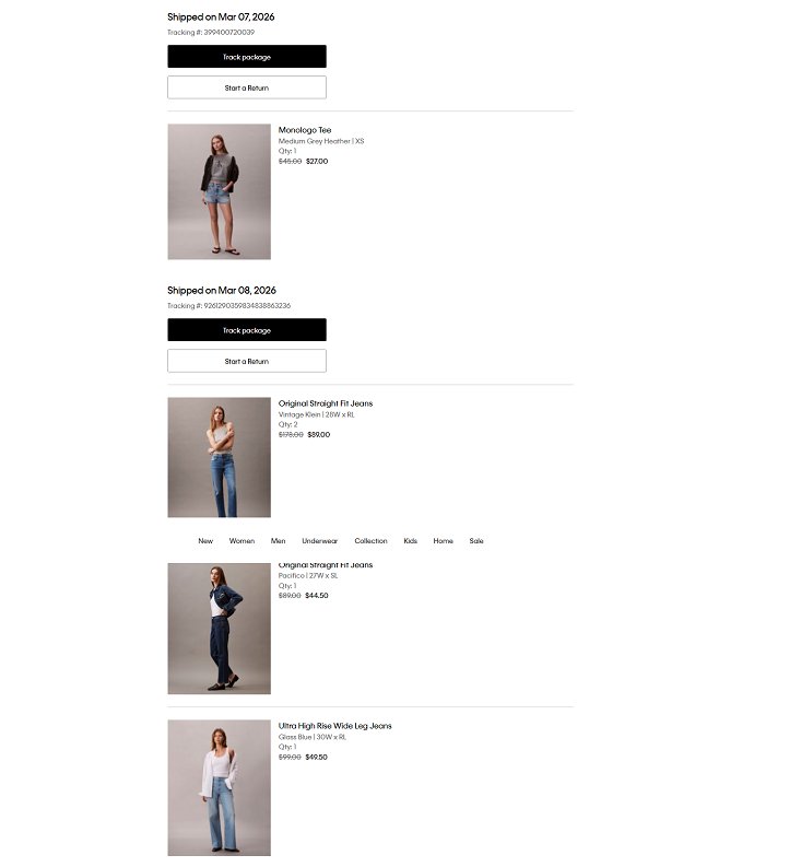 趁着高返活动和额外6折，这次入手了CK几件春夏单品：  Ic