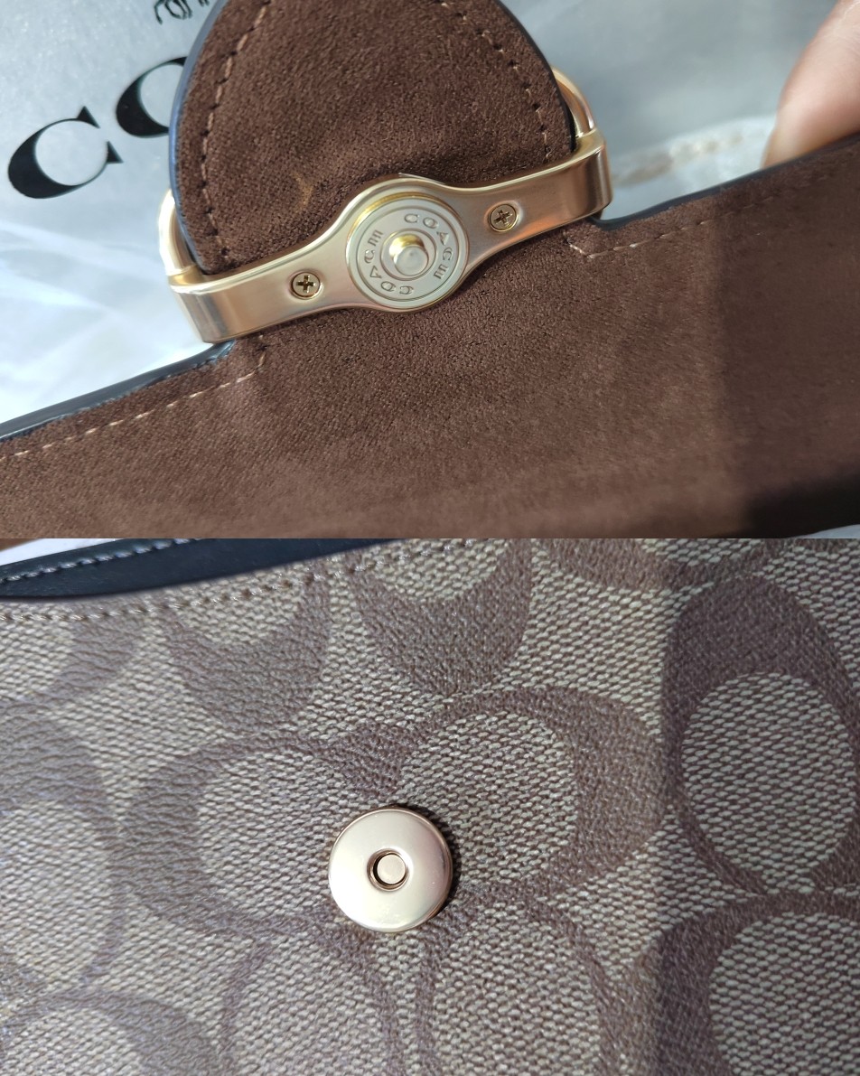 Coach morgan摩根链条包焦糖色 购于美国coach