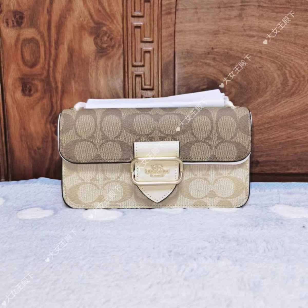 ☑️开箱： coach morgan20奶茶是链条包  ☑️