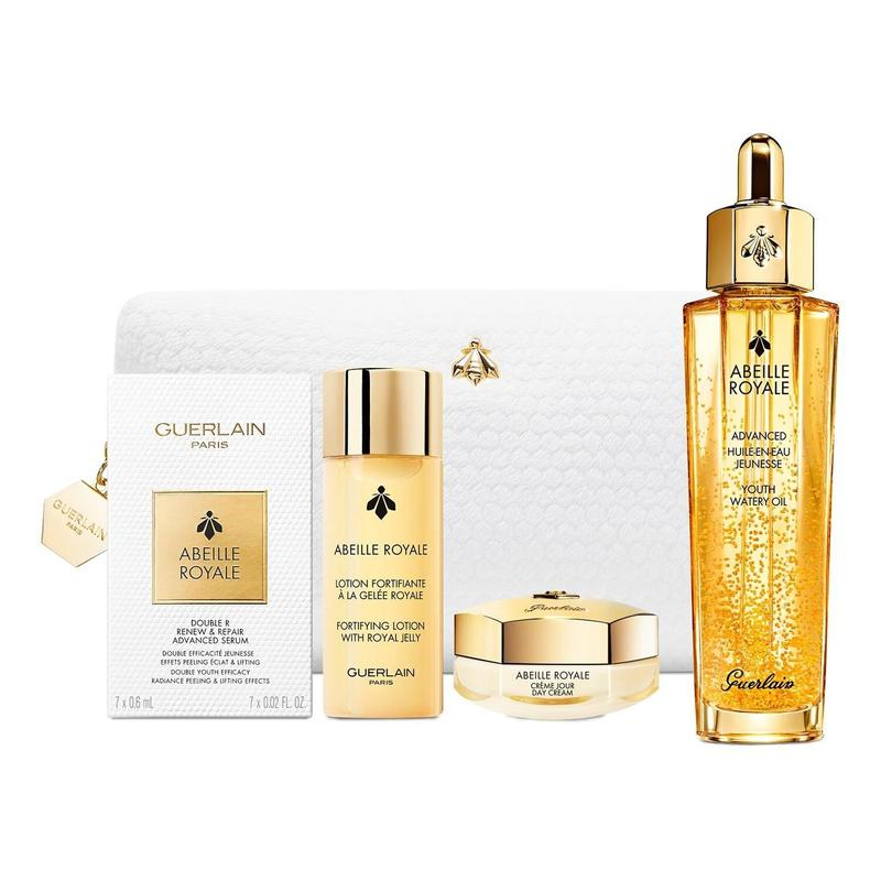GUERLAIN 娇兰 帝皇蜂姿系列面部护肤套装（复原蜜精华液50ml+蜂皇水40ml+双效精华露7×0.6ml+日霜15ml+化妆包）