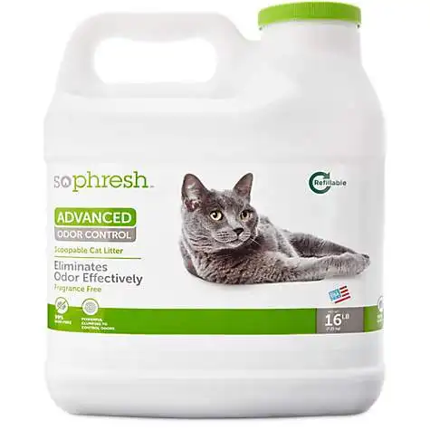 16-lb So Phresh Advanced Odor Control Scoopable Fragrance Free Cat Litter