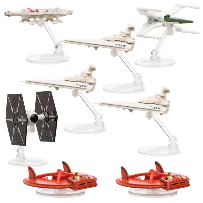 Set of 8 Star Wars Hot Wheels Original Concept Series Starships