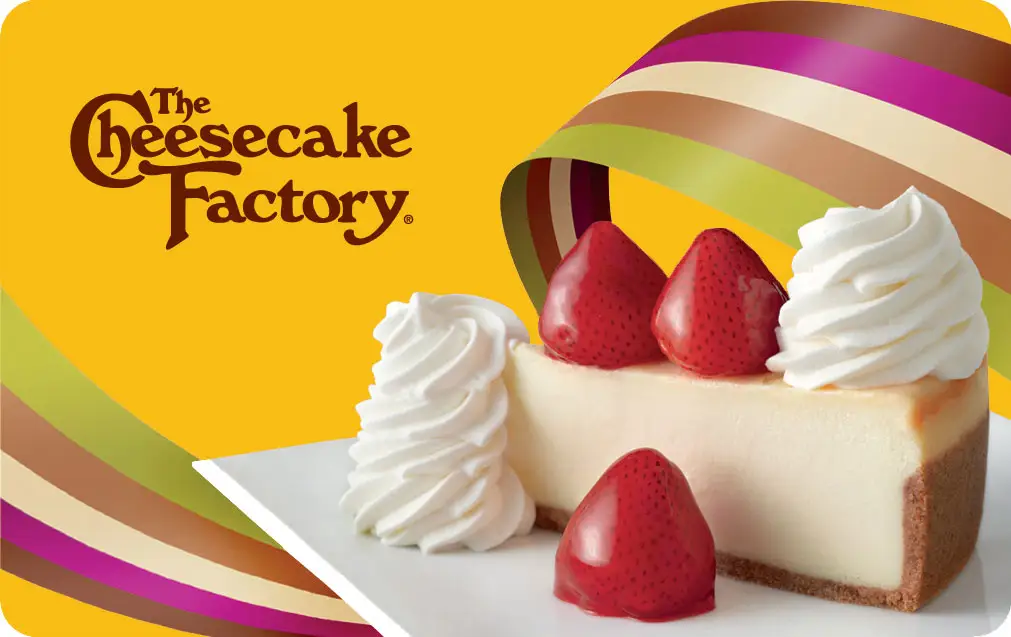 $25 The Cheesecake Factory eGift Card + Two Free Slices of Cheesecake