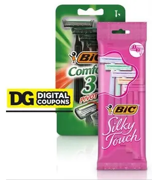 Dollar General Stores: BIC Comfort 3 or Silky Touch Disposable Razor Blade
