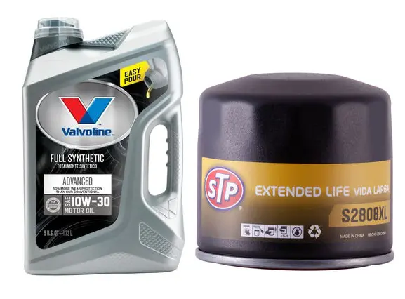 AutoZone Stores: 5-Quarts Valvoline Full Synthetic Oil + STP Oil Filter