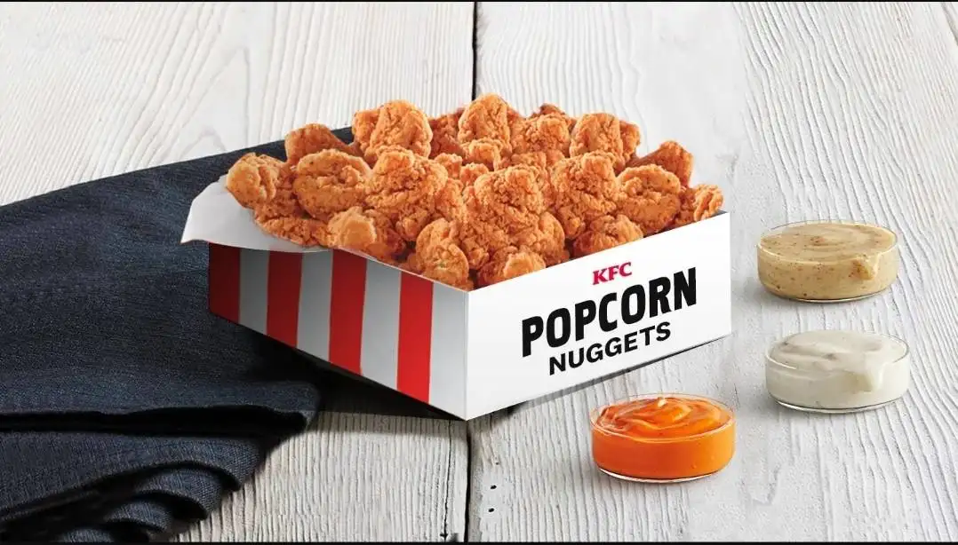KFC Restaurant: Extra Large Popcorn Chicken Nuggets Box