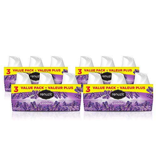 Renuzit Gel Air Freshener, Lovely Lavender, 12 Count