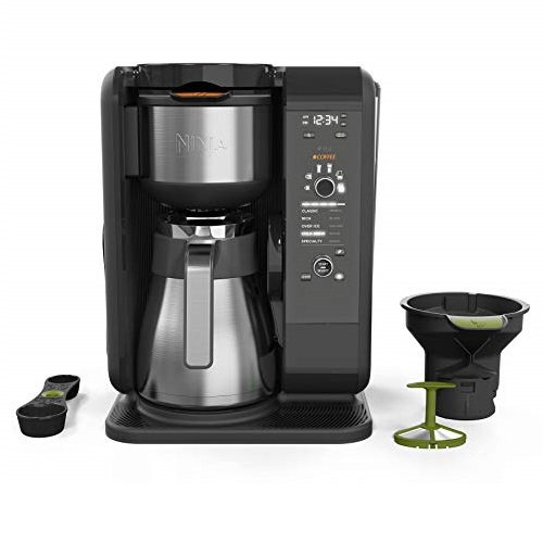 cybermonday 促销！！Ninja CP307 热冷酿造系统多功能咖啡机，带不锈钢保温咖啡壶