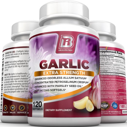 BRI Nutrition Odorless Garlic - 120 Softgels