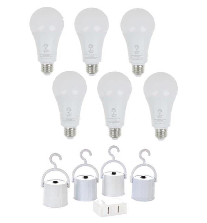 Living Glow Rechargeable LED Bulbs 6-Pack