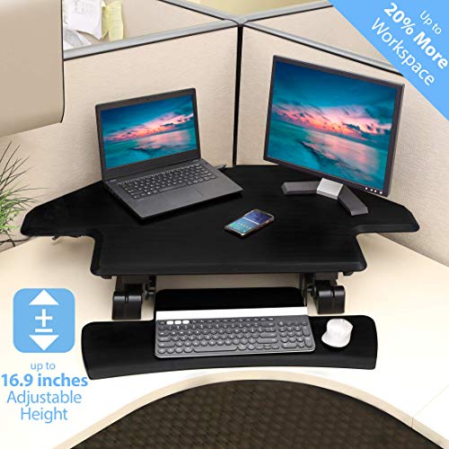 Seville Classics airLIFT Height Adjustable Stand Up Desk Converter