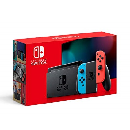 Nintendo Switch with Neon Blue and Neon Red