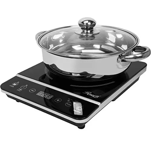 Rosewill RHAI-13001 1800W Induction Cooker Cooktop with Stainless Steel Pot, Black