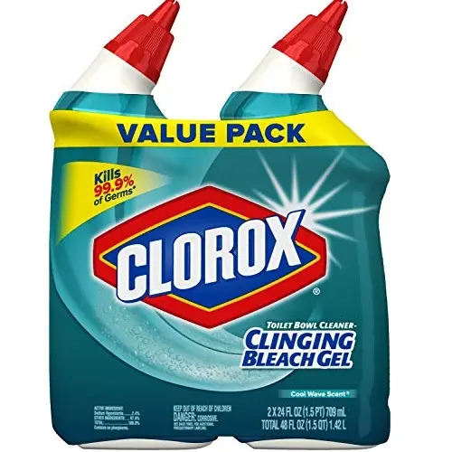 史低价！Clorox 马桶除菌洁净剂，带漂白，24 oz/瓶，共2瓶，现点击coupon后仅售