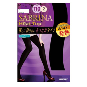 Gunze Sabrina系列 110D 热感保暖裤袜 2双装 M-L码